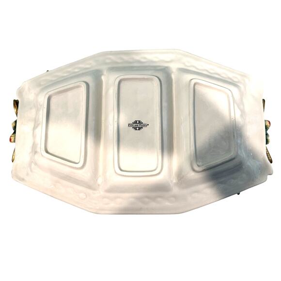 Fitz and Floyd Christmas Snowy Woods 18 x 11 Divided Serving Tray Platter-Nice! - Picture 6 of 7